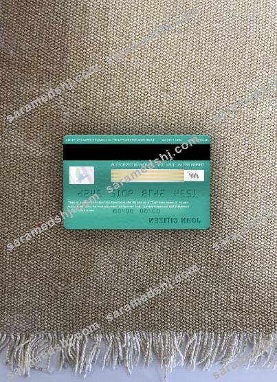 United Kingdom HM Revenue & Customs bank visa classic card photolook back